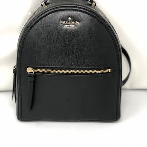 New Kate Spade Leather Metallic small backpack